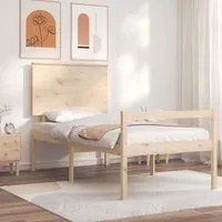 Letto per Anziani con Testiera Small Single in Legno Massellocod mxl 81027