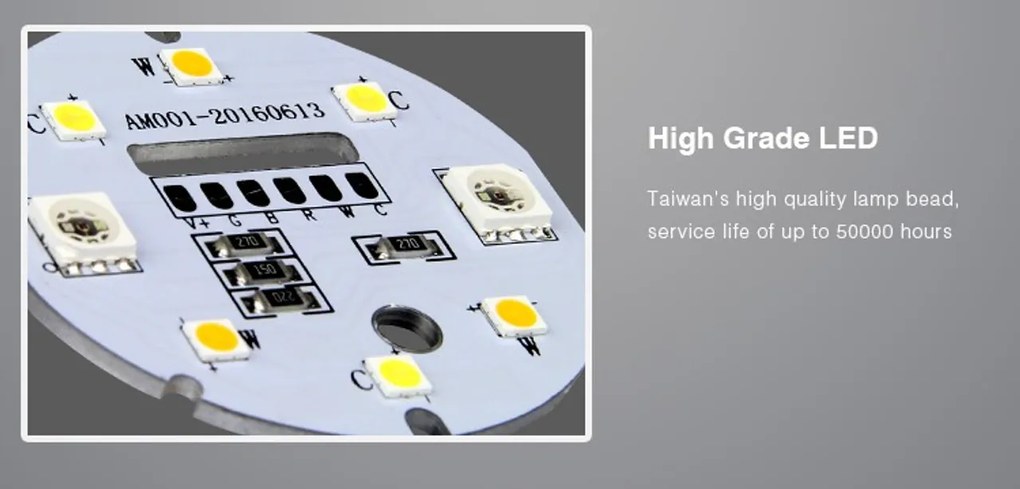 Faretto LED MR16 4W RGB+CCT Dimmerabile 12V dc Colore RGB+CCT