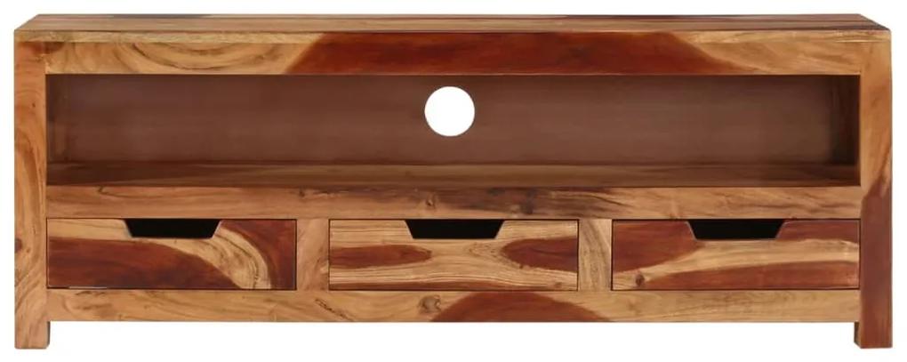 Mobile porta tv 110x30x40 cm in legno massello di acacia