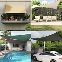 Vela Parasole Sabbia 4x4 m 100% Poliestere Oxford 4000412