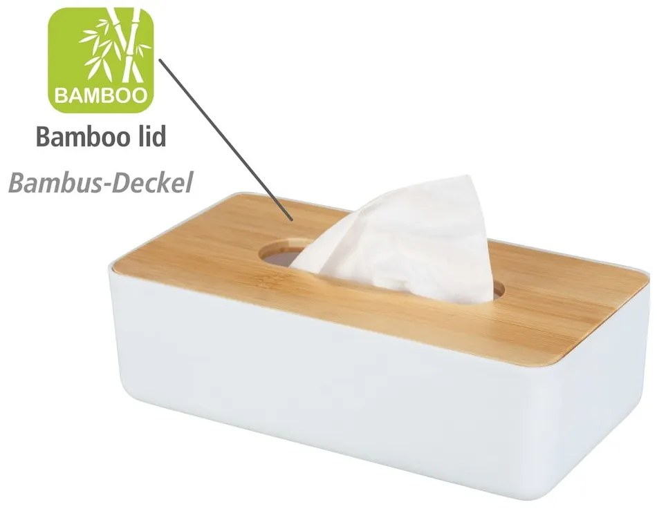 Scatola in plastica-bambù per fazzoletti Rotello - Wenko