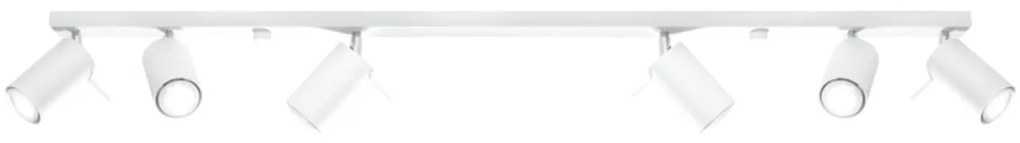 Plafoniera da soffitto in Acciaio 6xGU10 RING 6L Bianca da interno