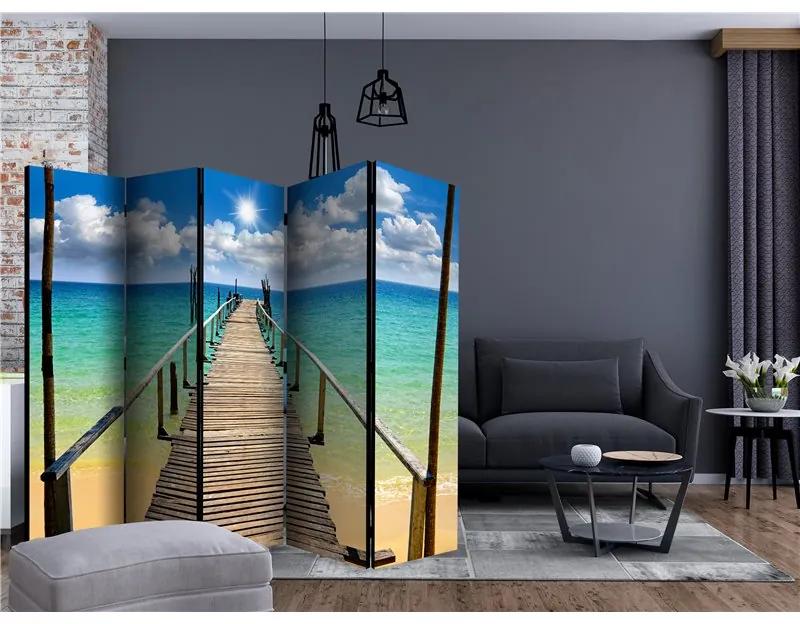 Paravento Beach, sun, bridge II [Room Dividers]