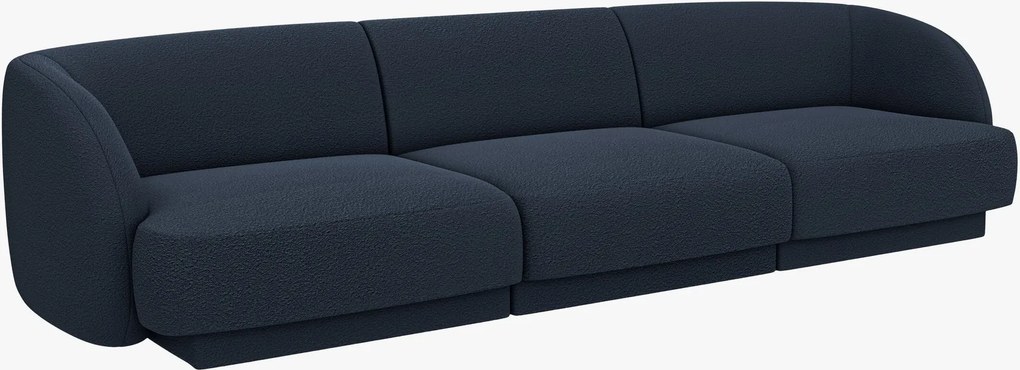 Divano modulare Miley 3 posti in tessuto Bouclé Baloo – L255 cm
