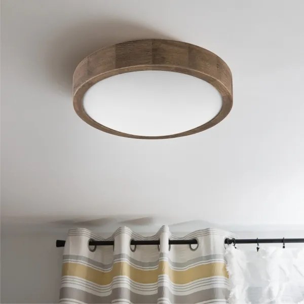 Brilagi-LED RGBW Plafoniera dimmerabile CARVALHO SLIM 1xE27/9W/230V Wi-Fi rovere Ø 27 cm