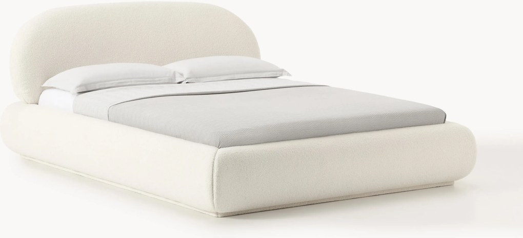 Letto imbottito in teddy Alba