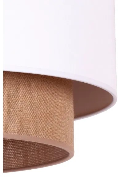 Duolla - Lampadario a sospensione con filo BOHO 1xE27/15W/230V diametro 45 cm bianco/marrone