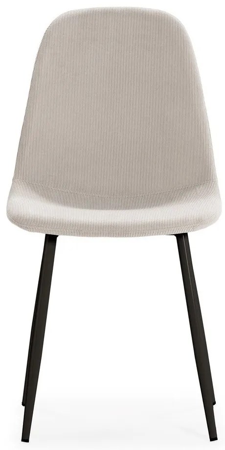 Sedie da pranzo in set color crema in imbottito 4 pz Minka – Marckeric