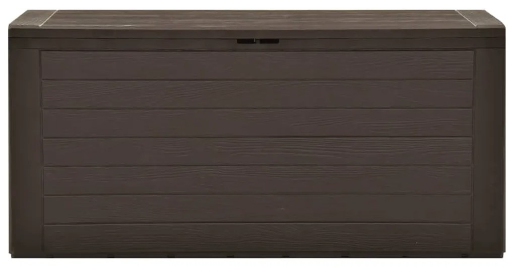 Baule da giardino marrone 116x44x55 cm