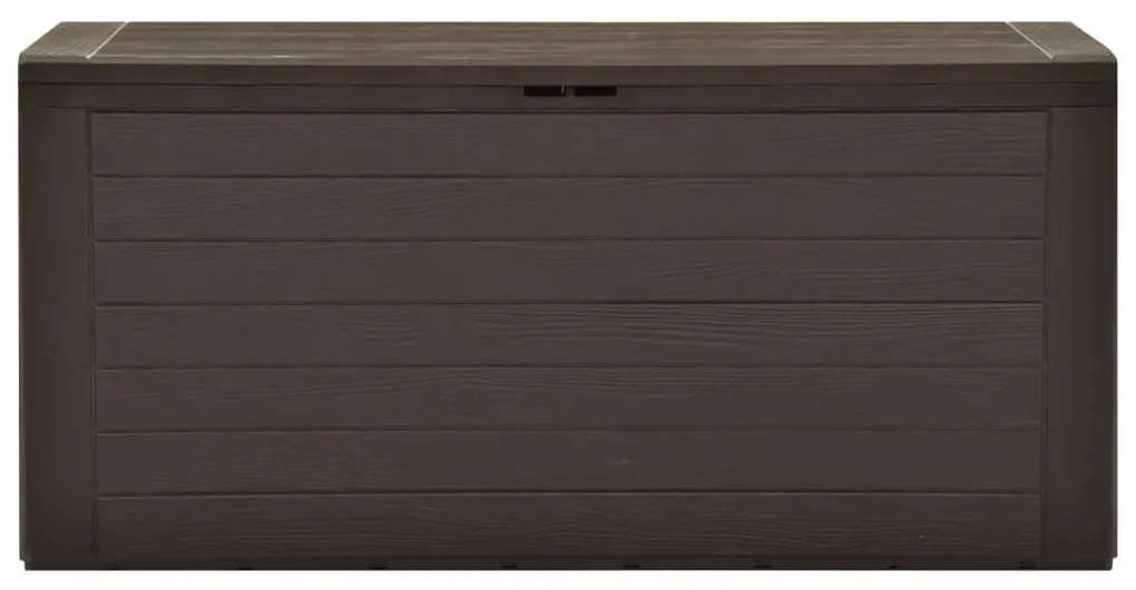 Baule da giardino marrone 116x44x55 cm