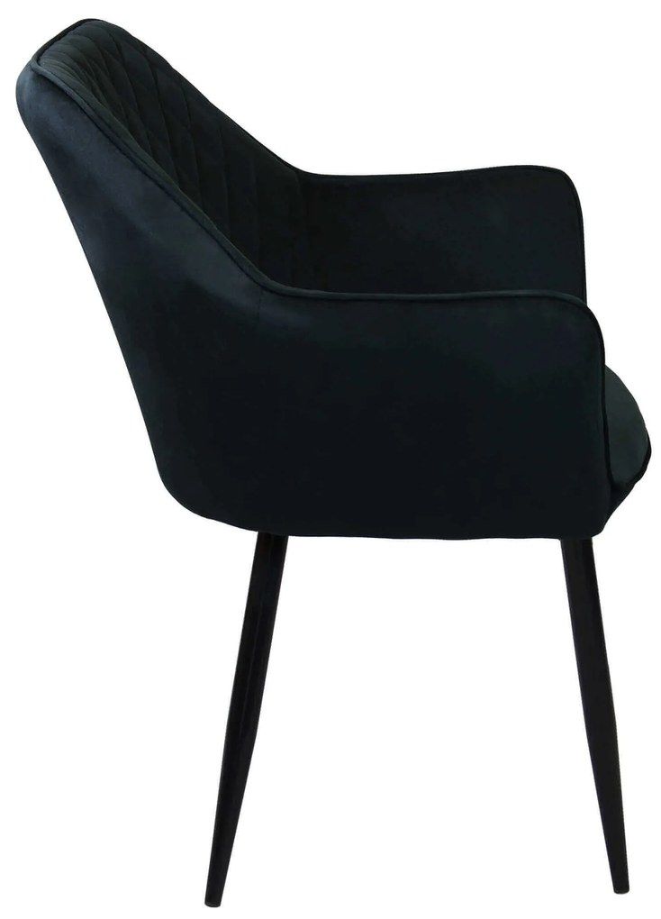 CARA - poltrona imbottita per sala da pranzo in velluto