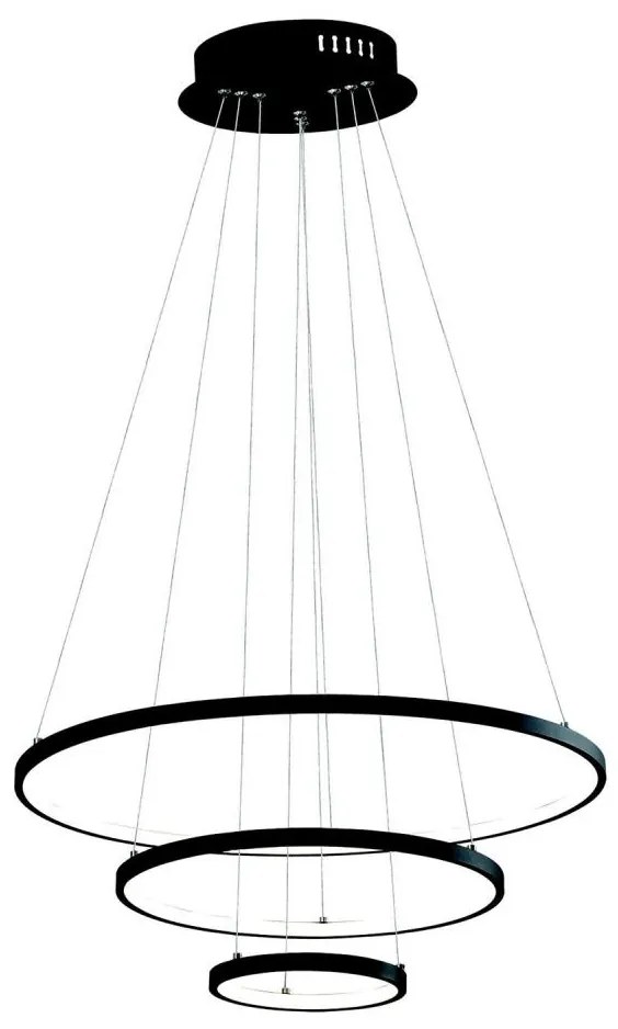 Lampadario LED a sospensione con filo LED/42W/230V 3000K nero