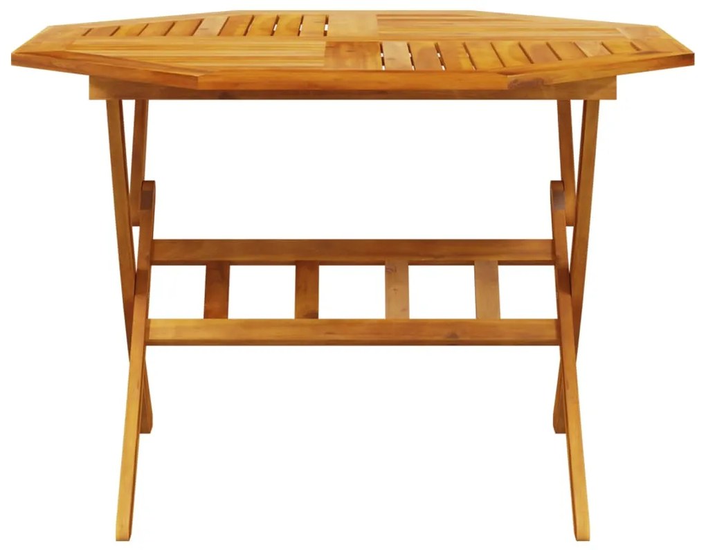Tavolo da giardino pieghevole Ø110x75cm legno massello d&#039;acacia