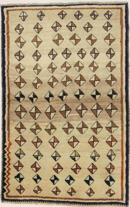 Shiraz Tappeto 180x110 Beige (Iran) Annodato A Mano
