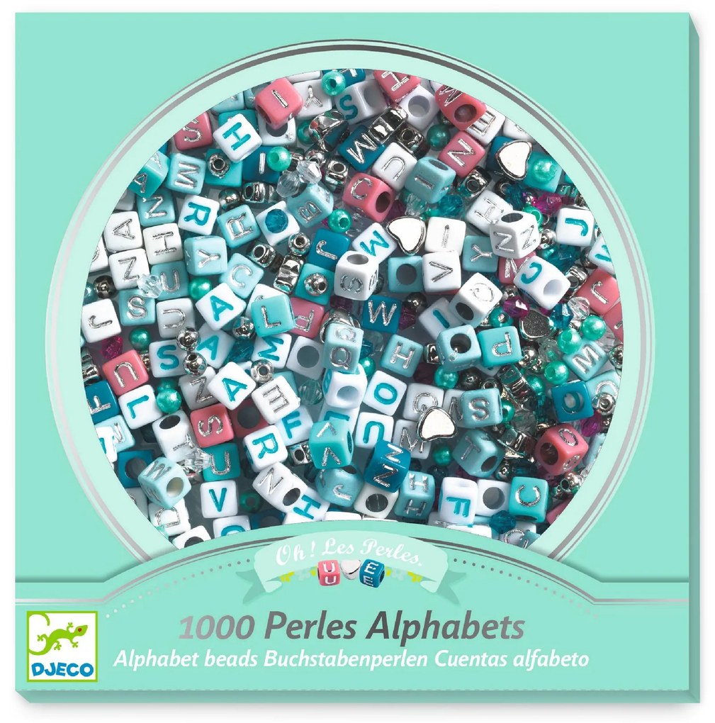 Set creativo con perle - Alfabeto con effetti argentati