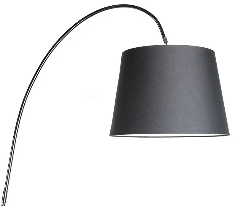 Lampada da terra moderna con paralume nero - Bend