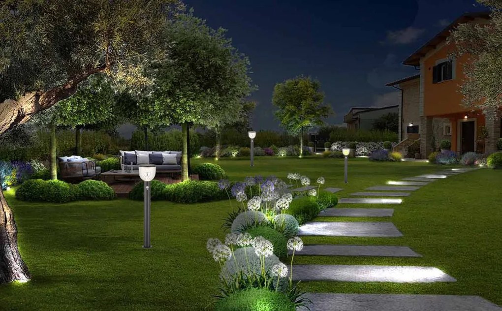 4 Pezzi - Lampioncino Solare per Giardino e Viali