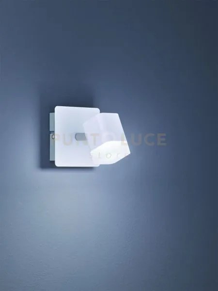 Roubaix spot led 3,5w 400lm, 3000k singolo quadrato metallo bianco ...