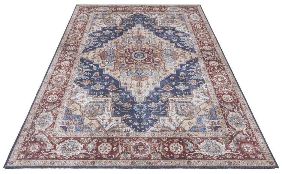 Tappeto blu scuro-rosso , 200 x 290 cm Sylla - Nouristan