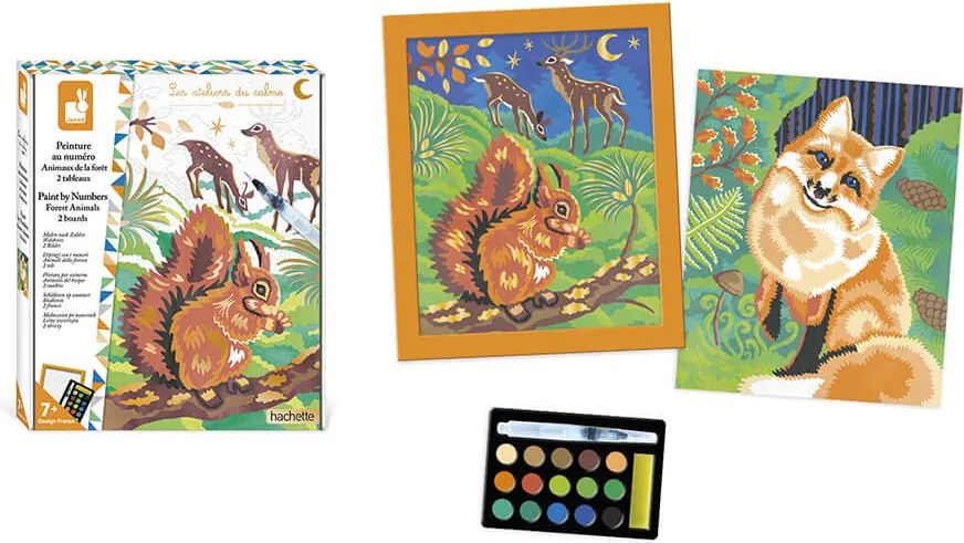 Atelier per bambini maxi - Pittura con i numeri - Animali della foresta