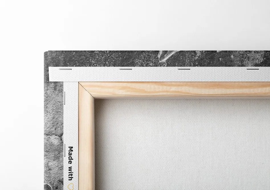 Quadro su tela – Fiori con perle in bianco e nero