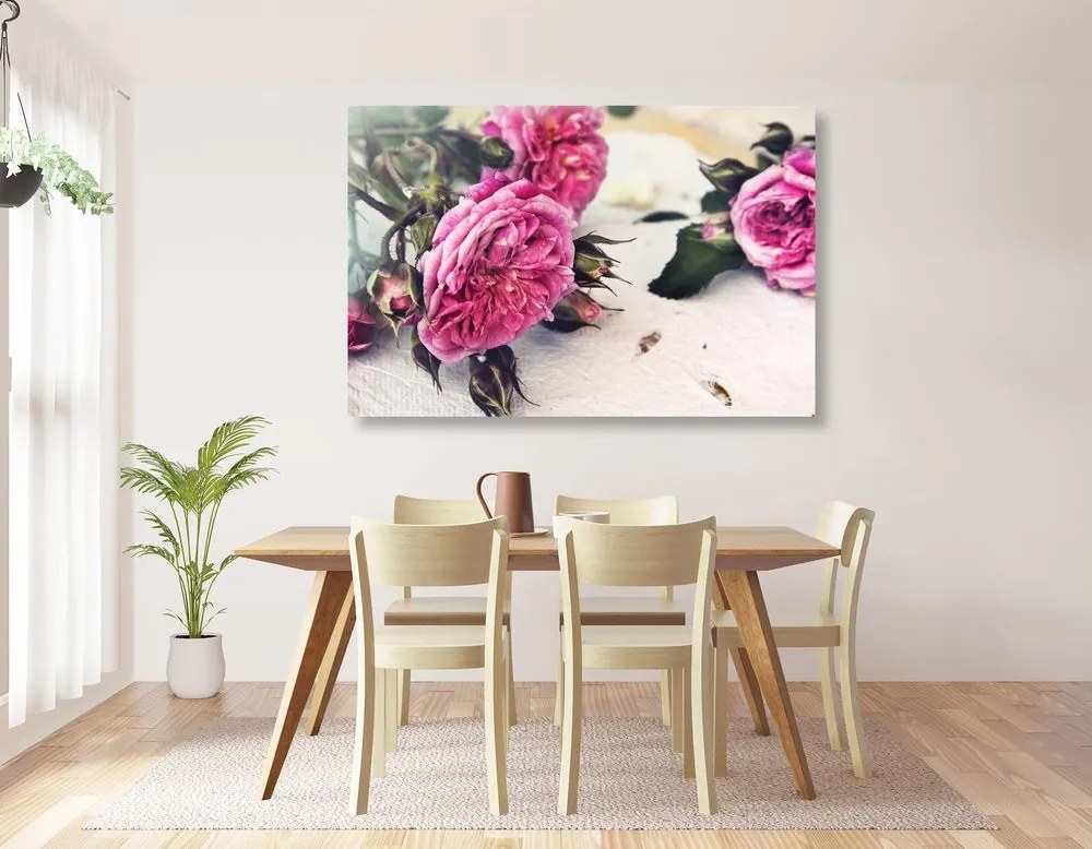 Quadro su tela – Rose in fiore