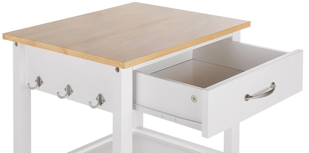 Carrello da cucina legno bianco SIENA Beliani