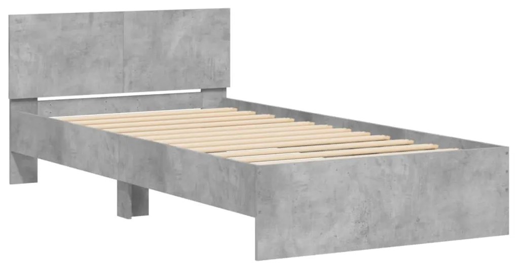 Giroletto testiera grigio cemento 100x200 cm legno multistrato