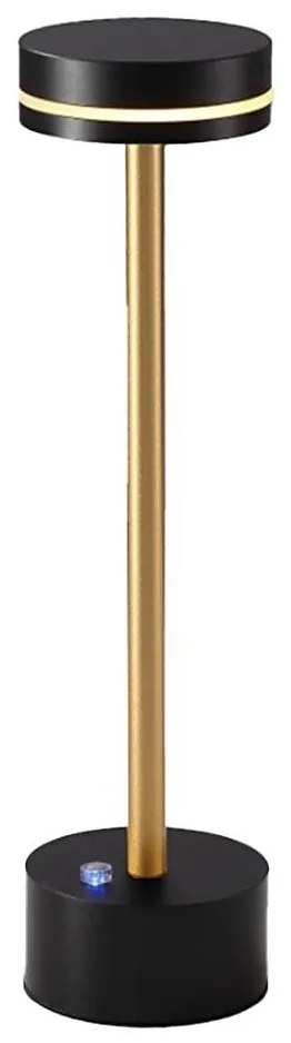 Lampada da tavolo LED dimmerabile ricaricabile SAM LED/5W/5V 3600 mAh nero/oro