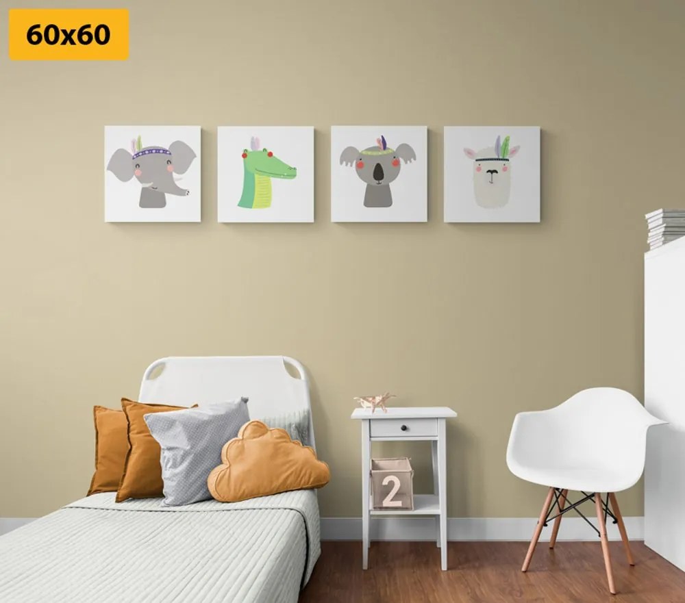 Set di quadri – Animali adorabili con piuma