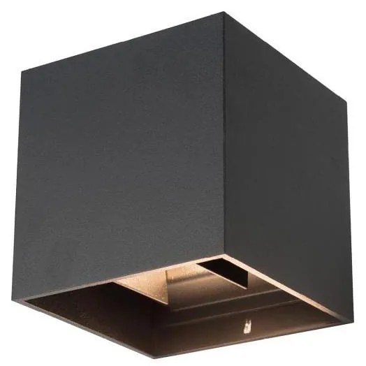 Plafoniera LED da esterno RIKO 2xLED/4W/230V nera IP44