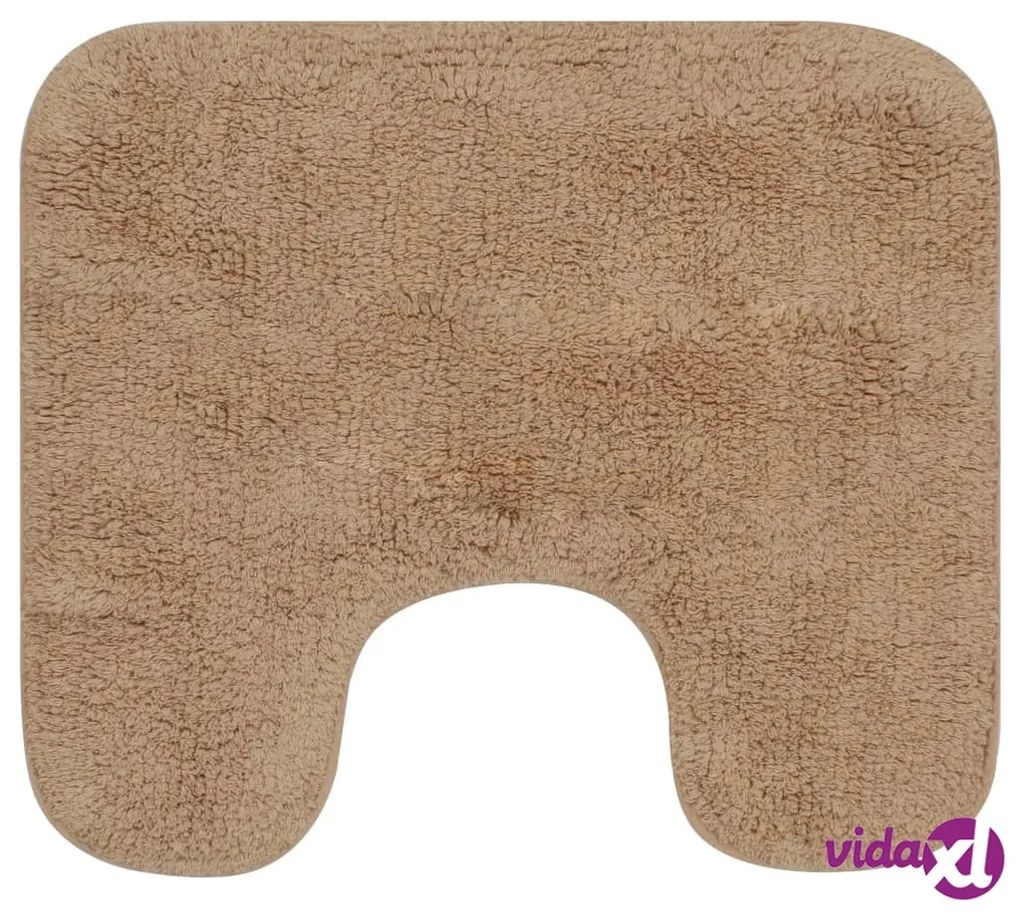 vidaXL Set Tappetini per Bagno 2 pz in Tessuto Beige