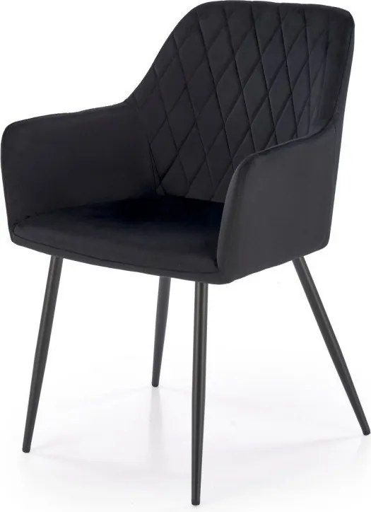 Sedia K558 velluto nero