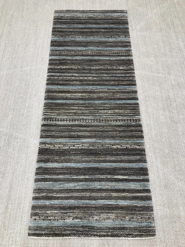 Loribaft Tappeto persiano 220x80 Blu (Iran) Annodato A Mano
