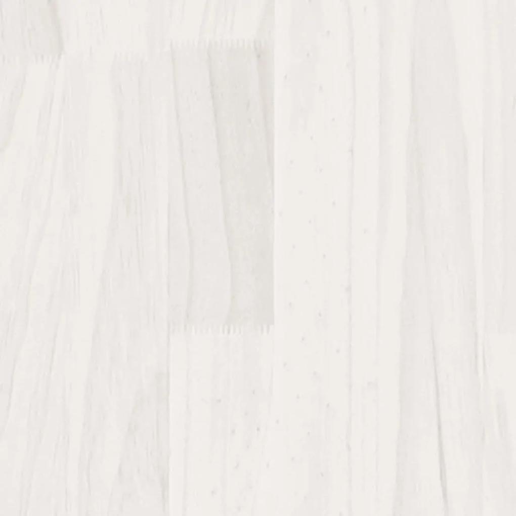 Credenza bianca 180x36x65 cm in legno massello di pino