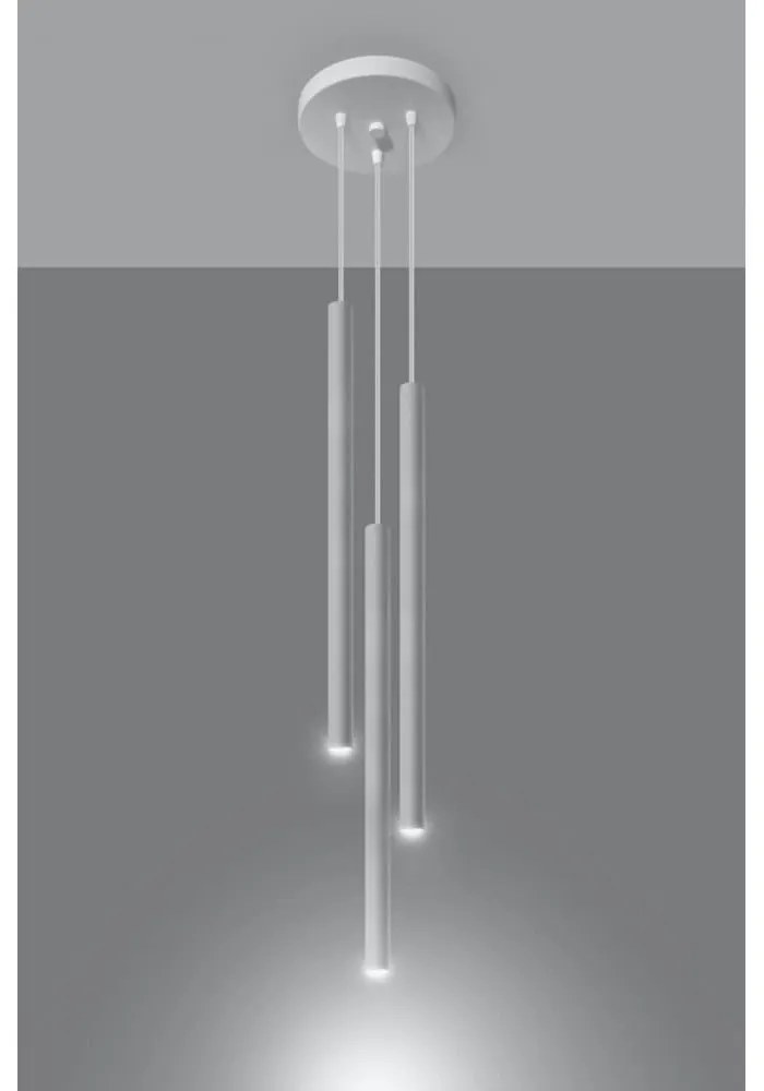 Lampadario in Acciaio a Sospensione 3xG9 PASTELO 3P Bianco da interno Colore del corpo Bianco
