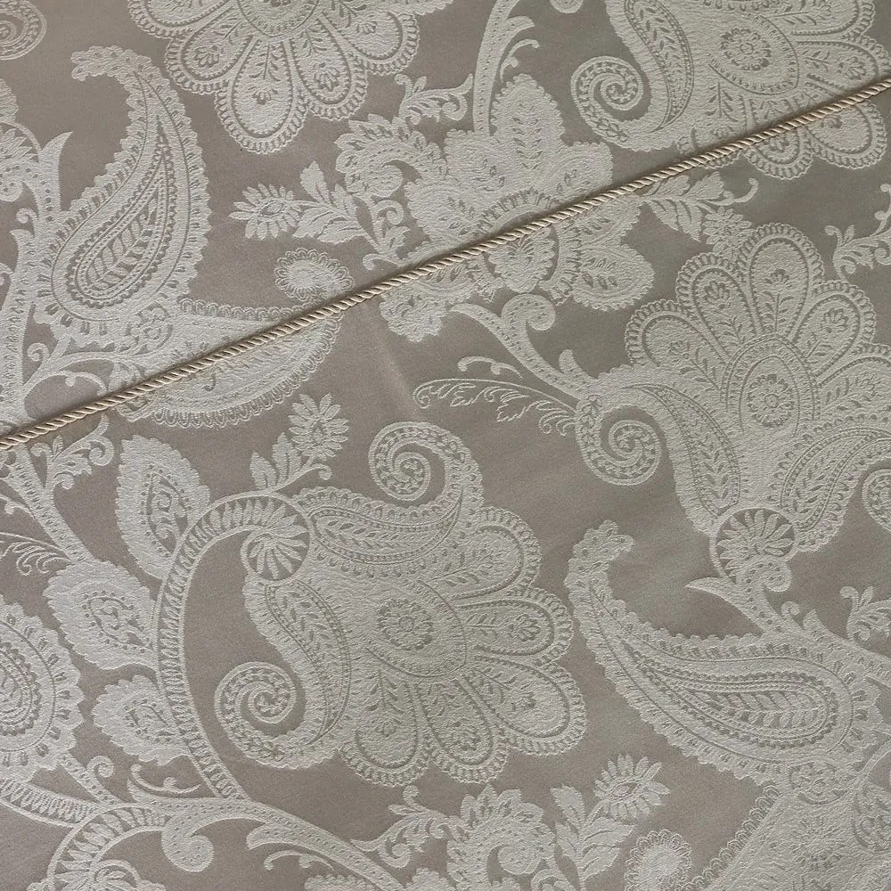 Set copripiumino e federa marrone chiaro in jacquard per letto matrimoniale e per letto esteso 230x220 cm Opulent Jacquard – Catherine Lansfield