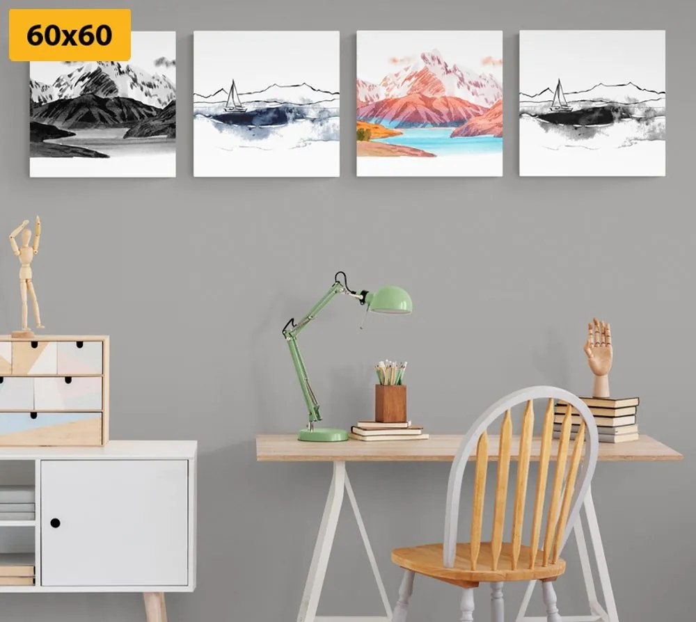 Set di quadri – Paesaggio magico in stile pittura
