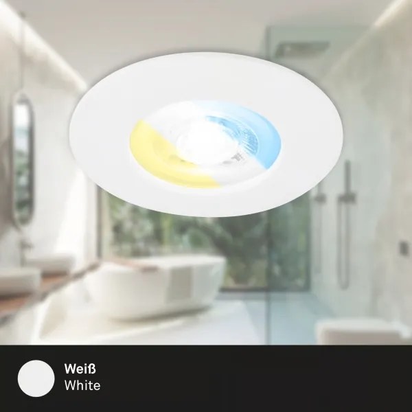 Briloner 7605036 - Set di 3 faretti da incasso per bagno 3xLED/4,9W/230V IP44 bianco