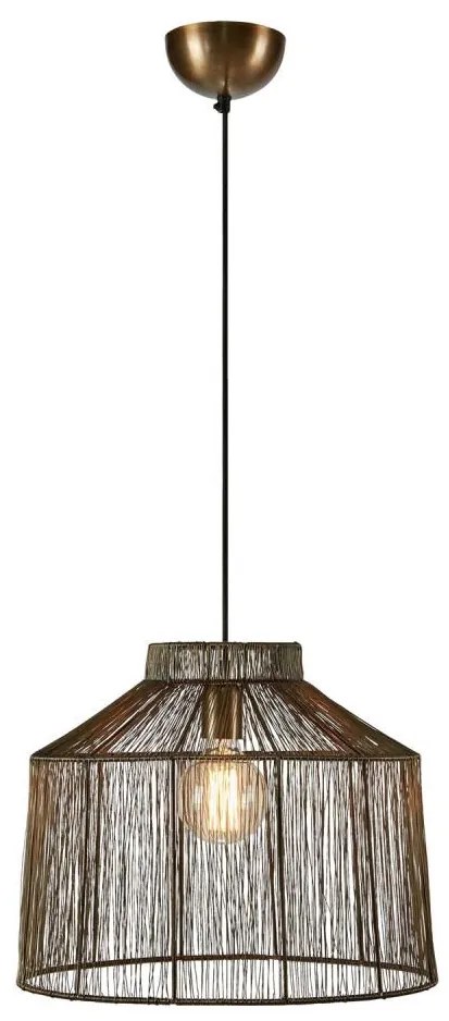 Markslöjd 108667 - Lampadario a sospensione con filo CAPANNA 1xE27/40W/230V ottone