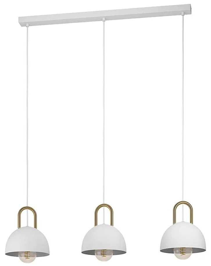 Eglo 99696 - Lampadario su corda CALMANERA 3xE27/40W/230V bianco