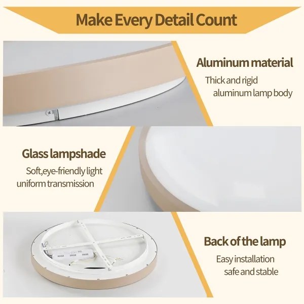 Brilagi - Apparecchio LED dimmerabile GLASS POOL DOUBLE LED/48W/230V 40 cm beige + telecomando