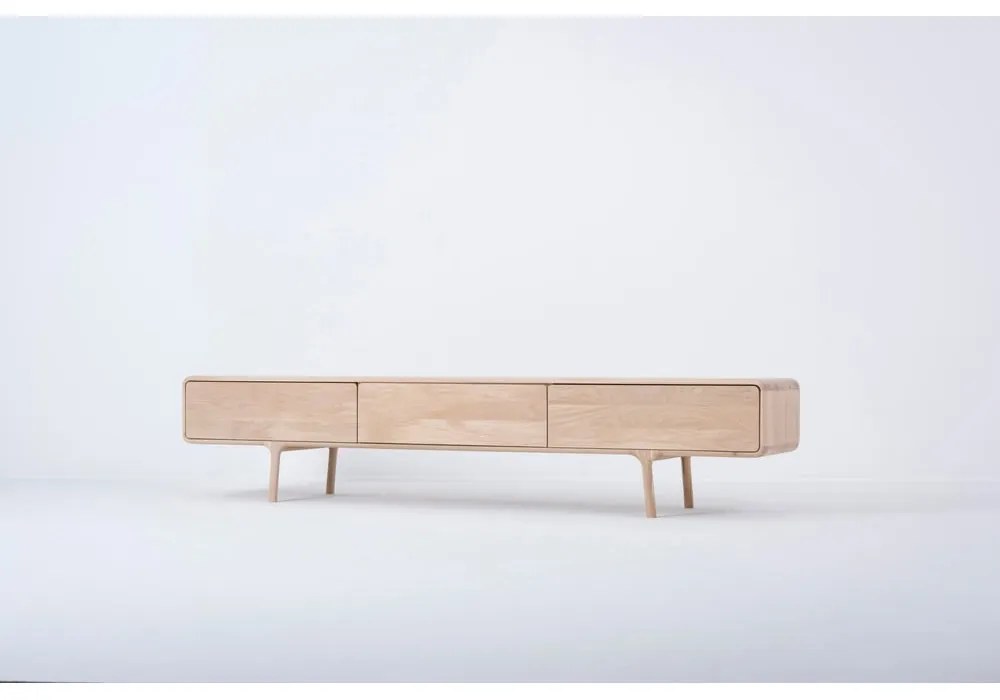 Cassettiera TV in rovere massiccio con 3 cassetti Fawn - Gazzda