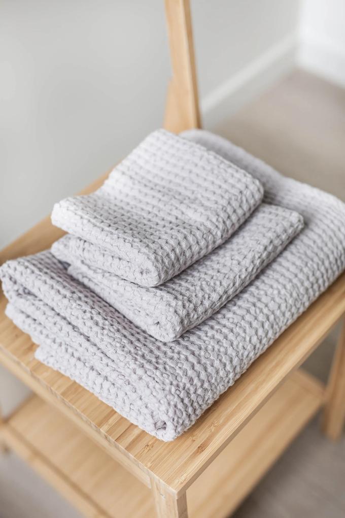 Set asciugamani in cialda di lino - Terracotta