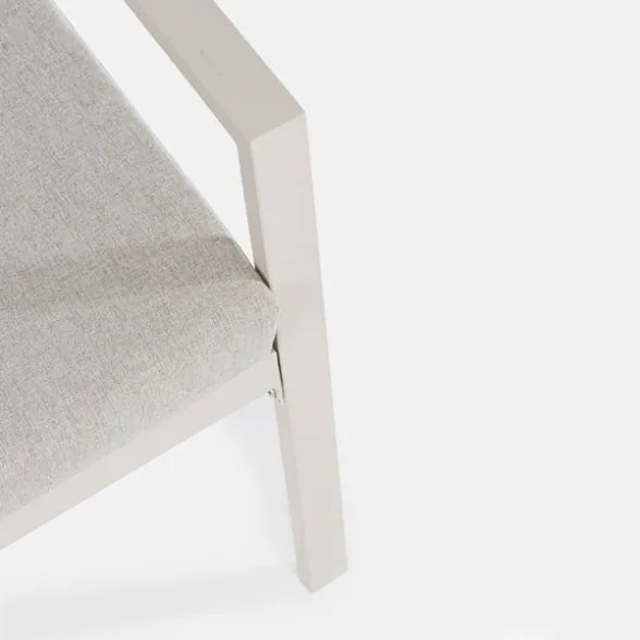 Salotto da esterno in alluminio 4 posti Avorio Bizzotto Lorillard New