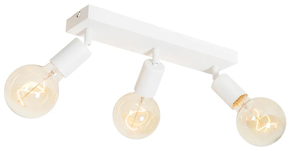 Faretto moderno bianco rettangolare 3 luci - Facil
