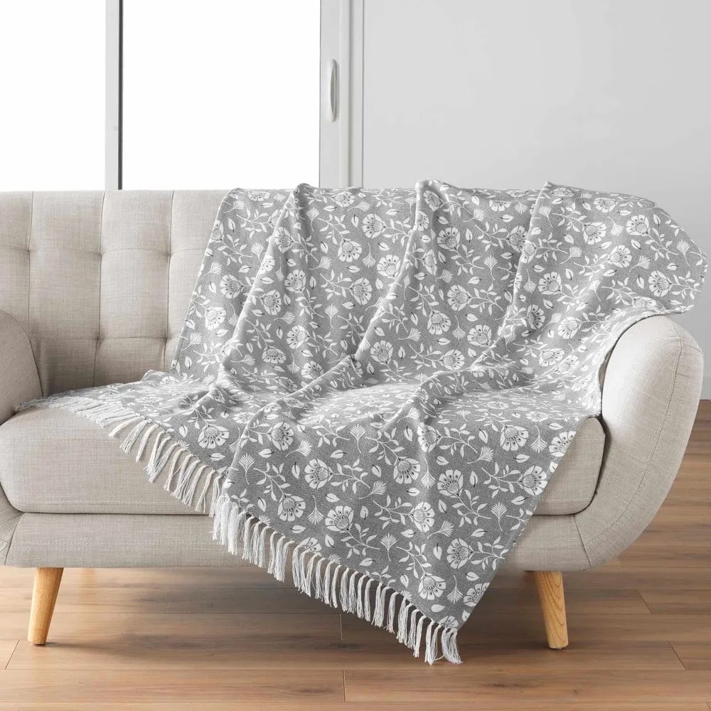 Coperta grigia 125x150 cm Flavie – douceur d'intérieur