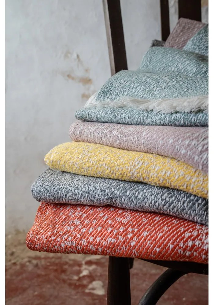 Plaid rosso con cotone Dotty , 140 x 180 cm Diamond - Euromant