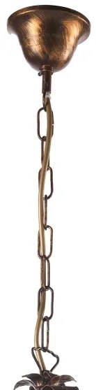 ONLI - Lampadario a sospensione con catena LUCREZIA 3xE14/6W/230V bronzo