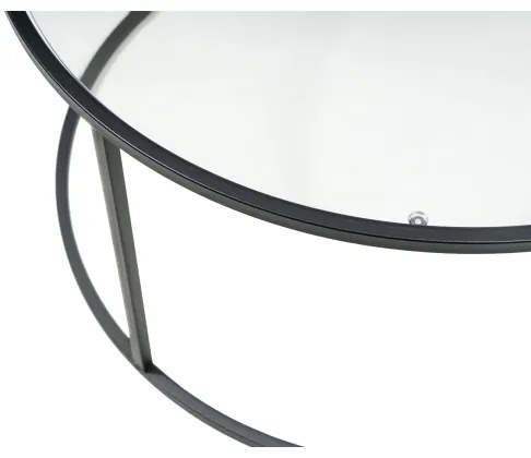 Tavolino BERLIN 45x80 cm nero/limpido